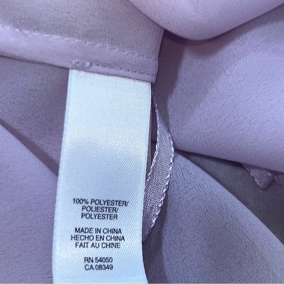 New Jones New York Collection Camisole Tank Top Size 4 Purple Chiffon Sheer - Picture 6 of 8